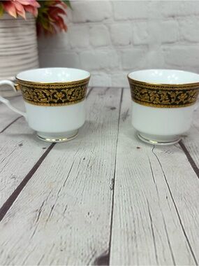 vtg Yu Feng made in jingdezhen china Classic White Porcelain Teacup 2pc